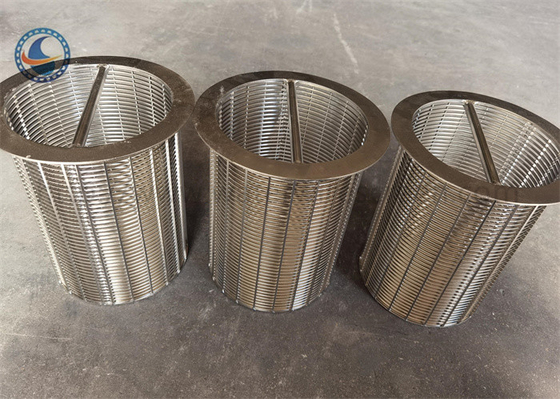 V Shap Wire Wedge Wire Wound Rotary Drum Screen SUS 304 316l