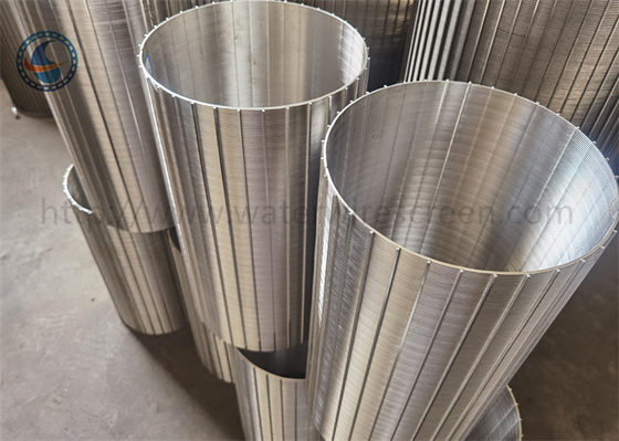 V Shap Wire Wedge Wire Wound โรตารีดรัมสกรีน SUS 304 316l