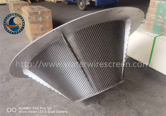Ss304 0.25 มิลลิเมตร slot wedge สายกรองจอกับ flange
