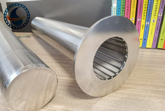 304 สแตนเลสสตาร์ด ฐานต่อเนื่องสล็อตสล็อตสล็อต Wire Mesh ประเภทกรองจากภายนอกไปภายใน สายรูปร่าง 3 * 4.6 มม รูปแบบ V