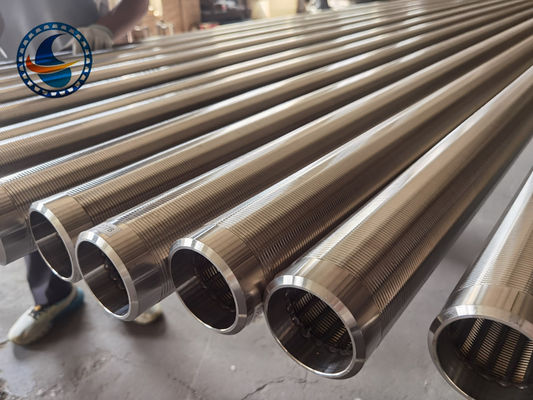 ท่อน้ํามัน AISI 316L ทรายน้ํามัน การควบคุม สายม้วนท่อจอกับขนาด slot 0.3mm