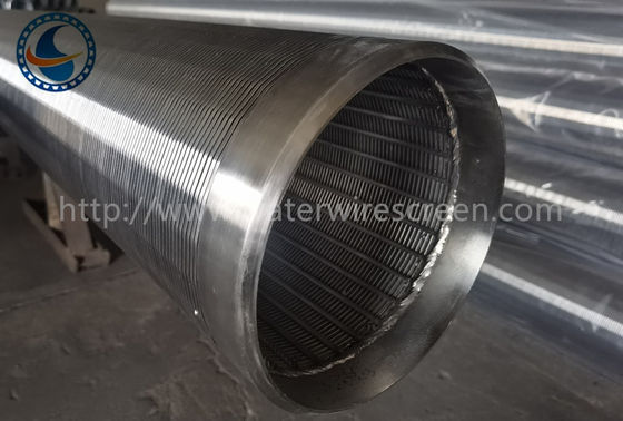 ท่อเหล็กสแตนเลส Od168mm Wedge Wire พร้อมช่อง 1.0 มม