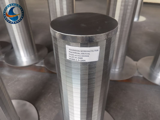 Ss304 รองรับบาร์ตะแกรงดรัม 0.1 มม. สล็อตลิ่มลวดท่อหน้าจอ