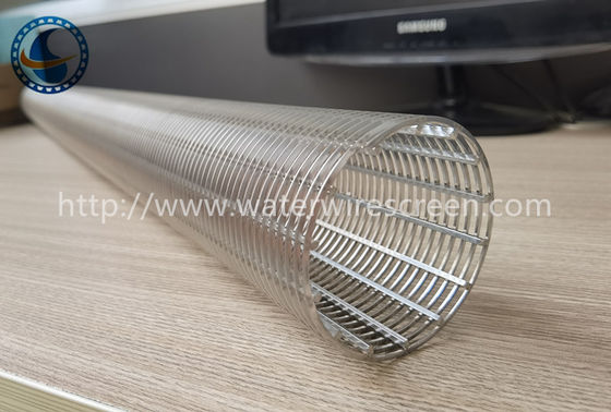 Ss304 Pure Round Winding 2mm Slot Wedge Wire Screen Tube การแยกของเหลวที่เป็นของแข็ง