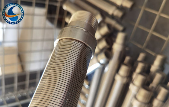 316l 38mm เส้นผ่านศูนย์กลางแผลสแตนเลสหน้าจอลวดลิ่มกับ Dn25 ชาย Threaded