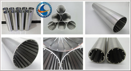 168mm Dia ต่อเนื่องสล็อตลิ่มลวดท่อหน้าจอสำหรับกระบวนการน้ำ