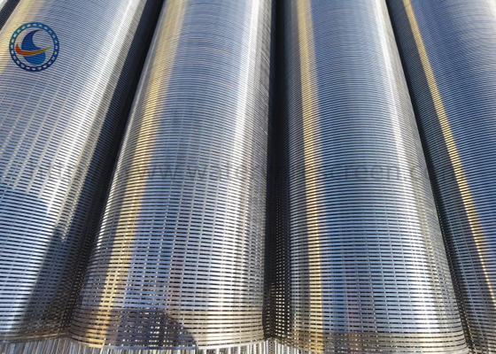 สแตนเลสสล็อต 40 มม. ลวดห่อหน้าจอ Water Well Sand Control Tube